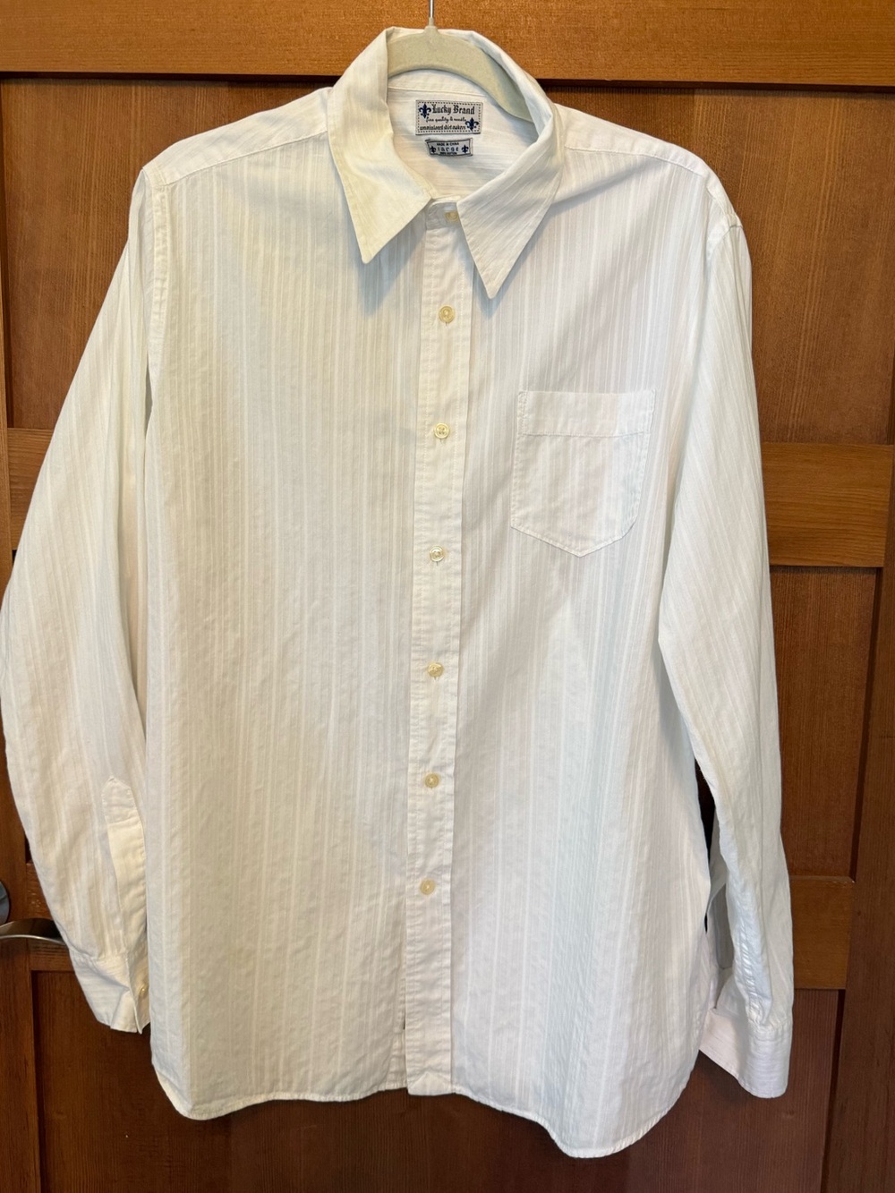 Lucky Brand Men’s White Button Down Large
